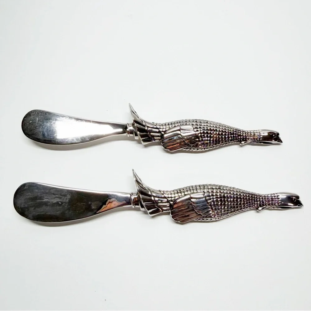 Vintage Silver Plate Turkey Dip Spread Knives
